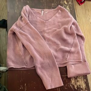 Women’s Free People purple v neck sweater small